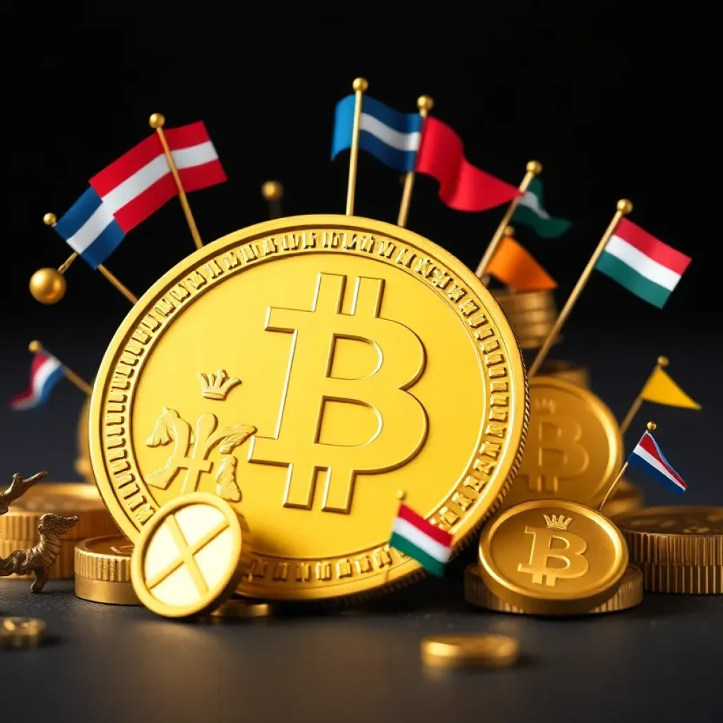 Artistic representation of the Trump Corruption Coin concept