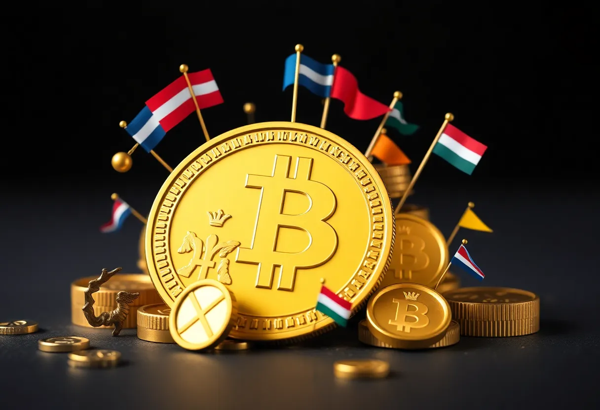 Artistic representation of the Trump Corruption Coin concept