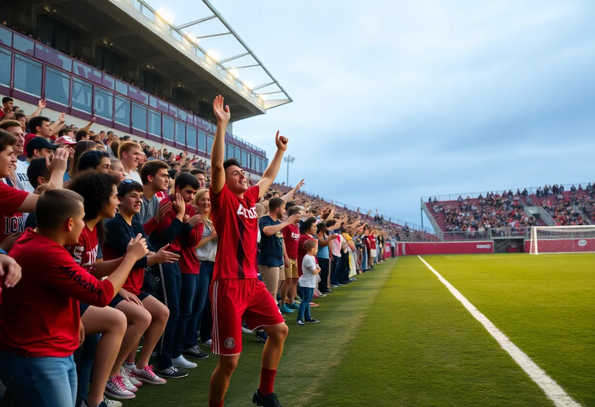University of San Diego men's soccer team competing against SDSU