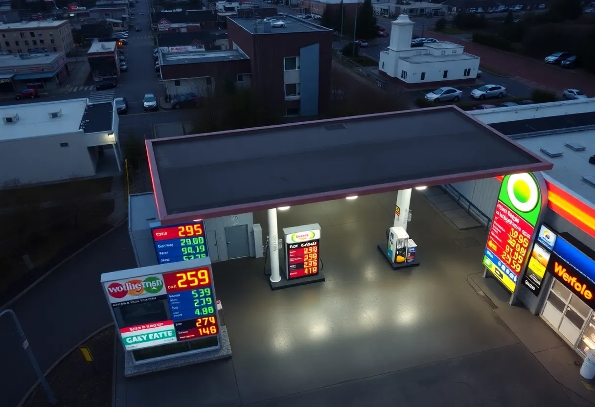 High gas prices displayed at a gas station in Washington State