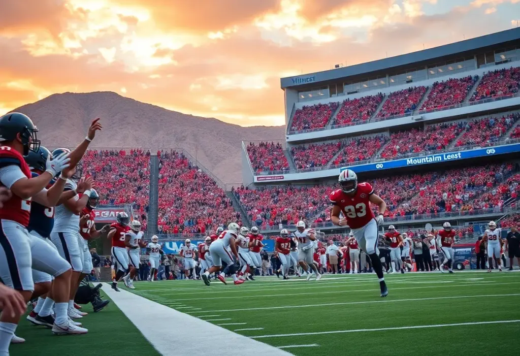 San Diego State Aztecs celebrating during the game against Nevada Wolf Pack