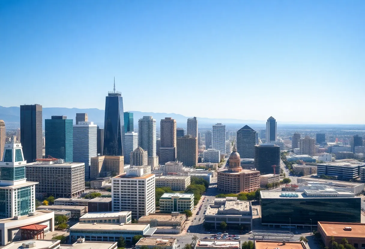 California skyline representing economic growth