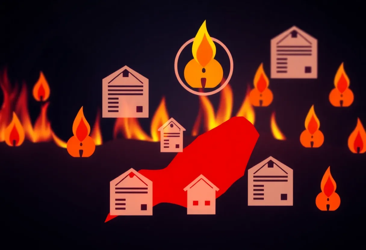 Visual representation of California wildfires and insurance rates
