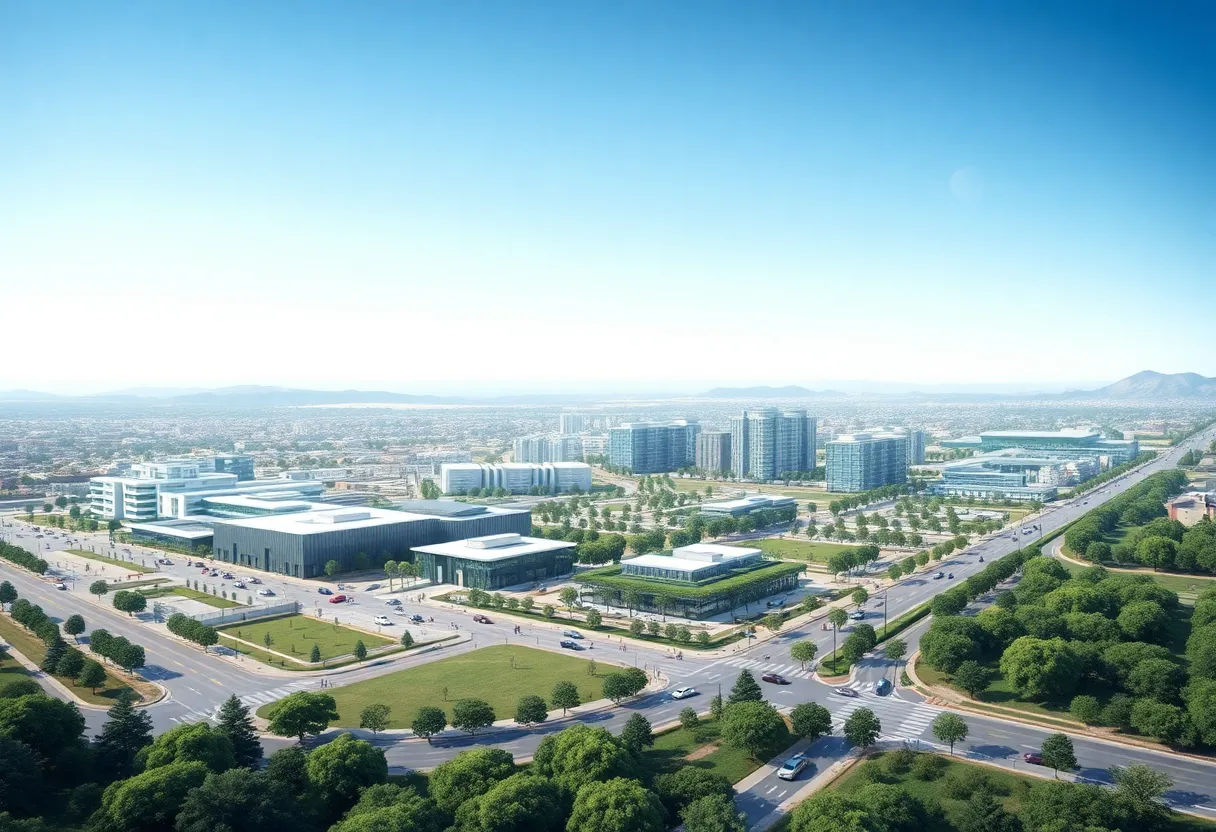 Artist's rendering of California Forever's new city project