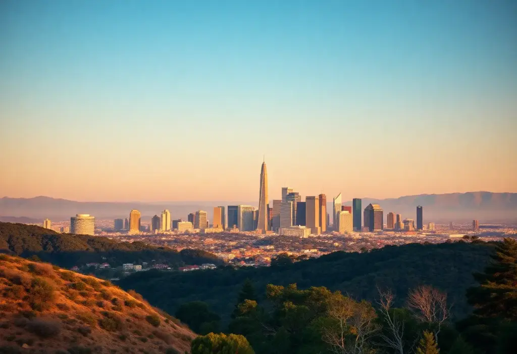 California skyline representing wealth disparity