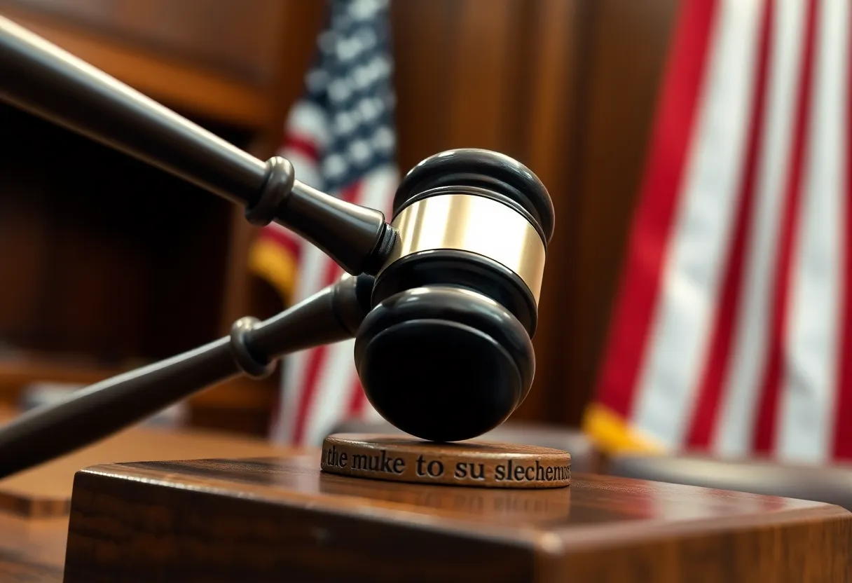 Gavel in court symbolizing legal issues around Senate Bill 399.