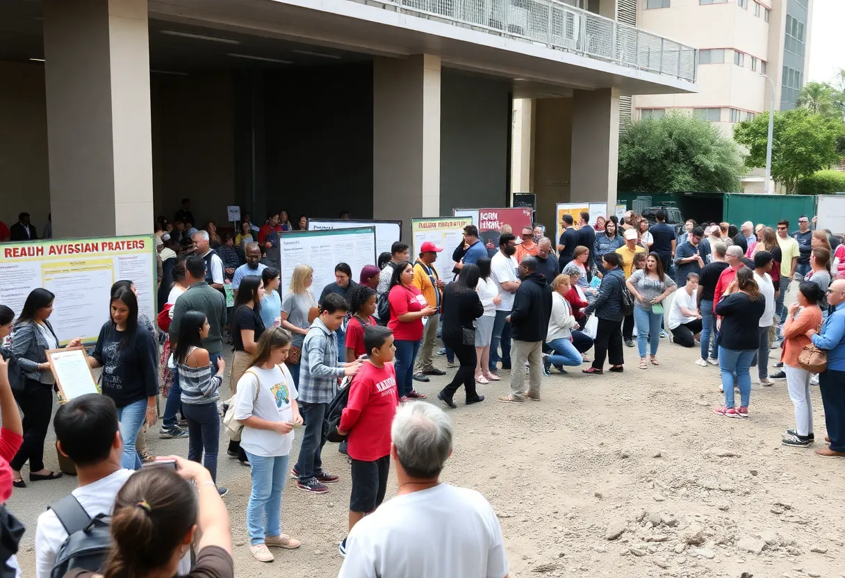 Participants engaging in earthquake preparedness drills during the Great California ShakeOut.