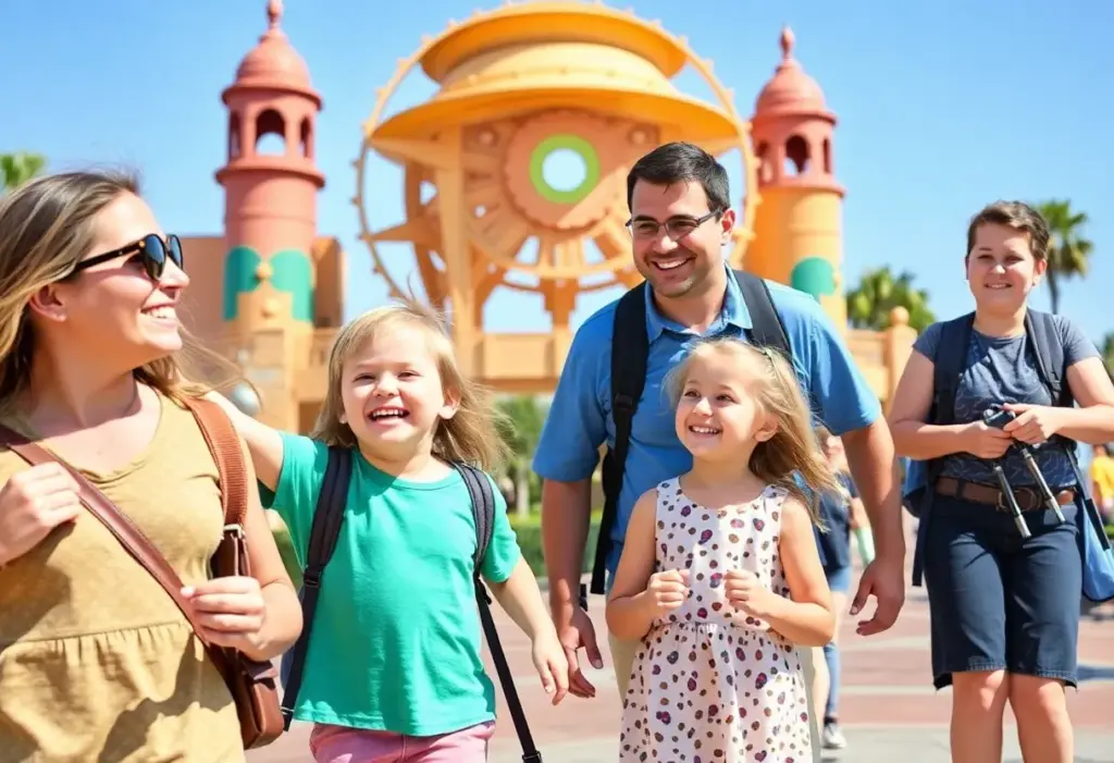 Families enjoying attractions during Kids Free San Diego