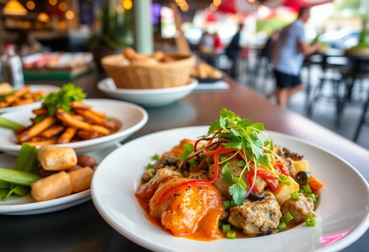 A colorful spread of dishes from various new restaurants in San Diego