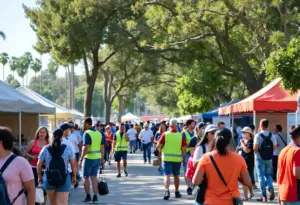 Event staff working at a San Diego county park
