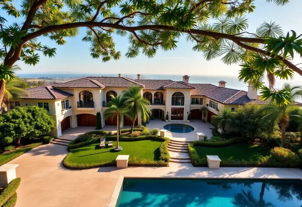 Luxurious mansion in San Diego featuring elegant architecture
