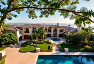 Luxurious mansion in San Diego featuring elegant architecture