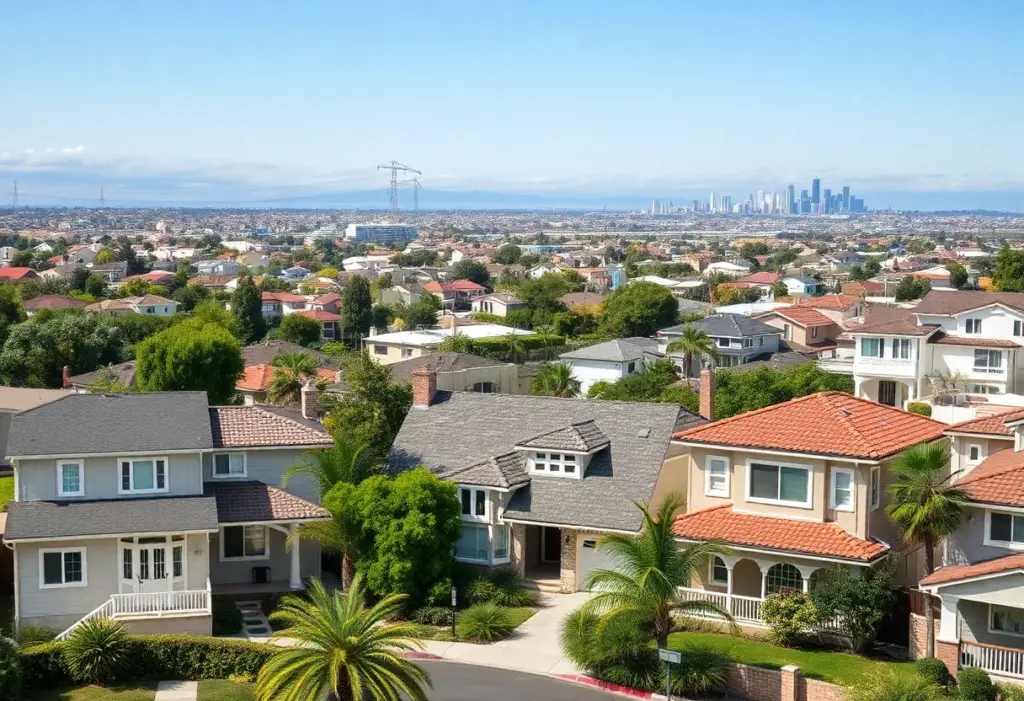 View of San Diego homes illustrating the real estate market