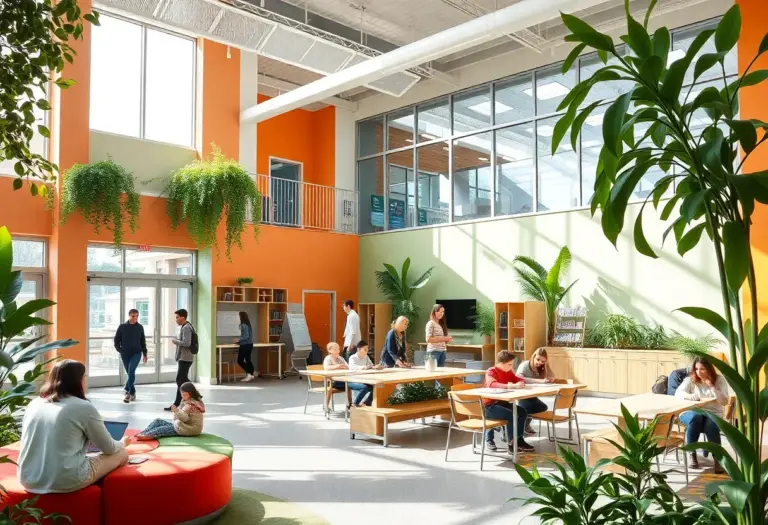 Students participating in wellness activities at a school wellness center in San Diego.