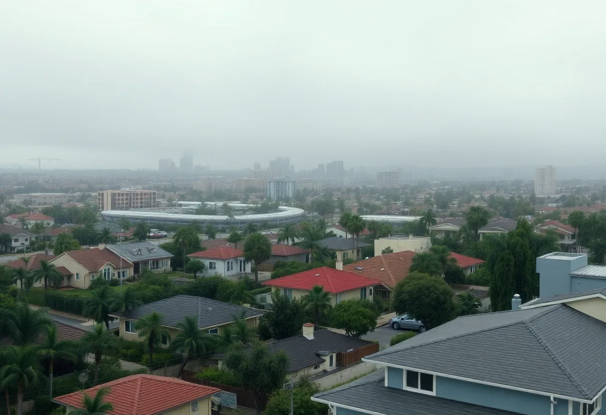 San Diego storm with rain and wind causing power outages