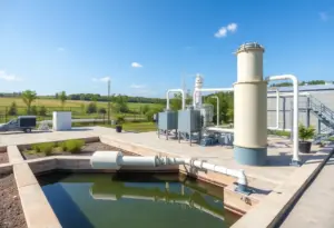 A modern water purification facility in San Diego showcasing advanced technology.