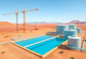 Construction of a water treatment facility in San Diego