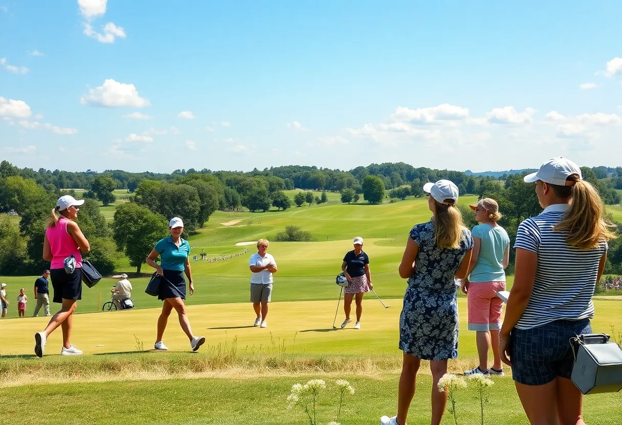 Women golfers at the Sea 'N Air Women's Golf Tournament