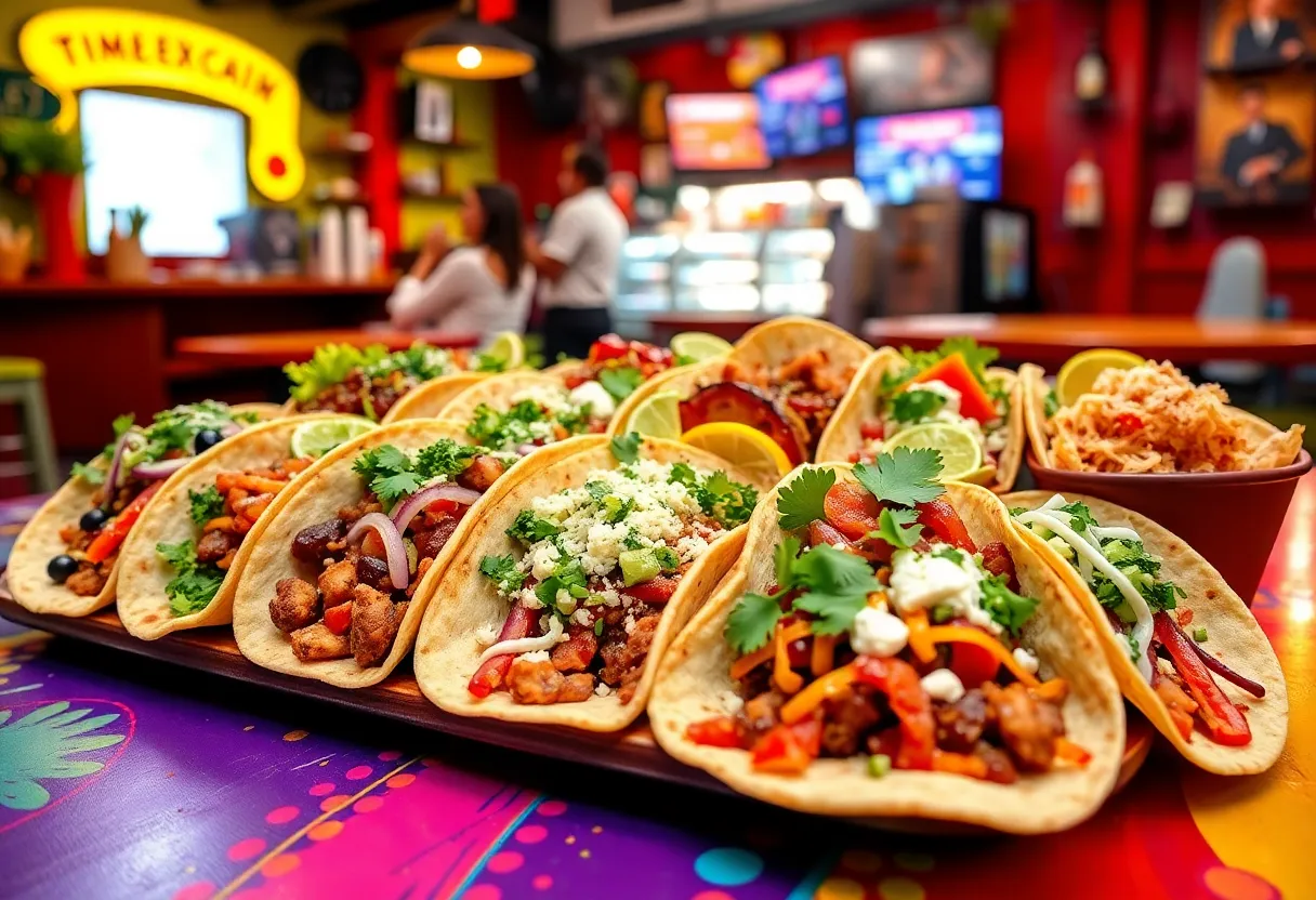 An assortment of different tacos representing San Diego's diverse taco scene