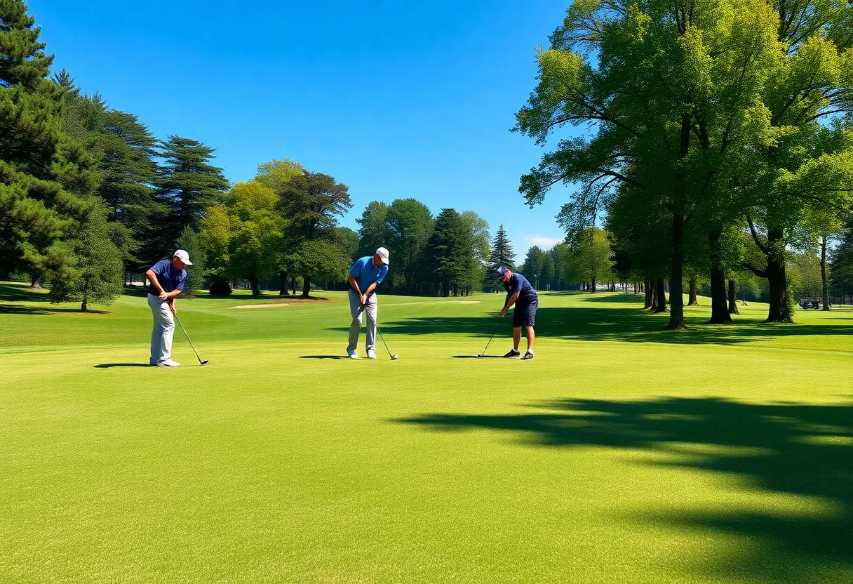 UC San Diego men's golf team competing at the Pacific Invite