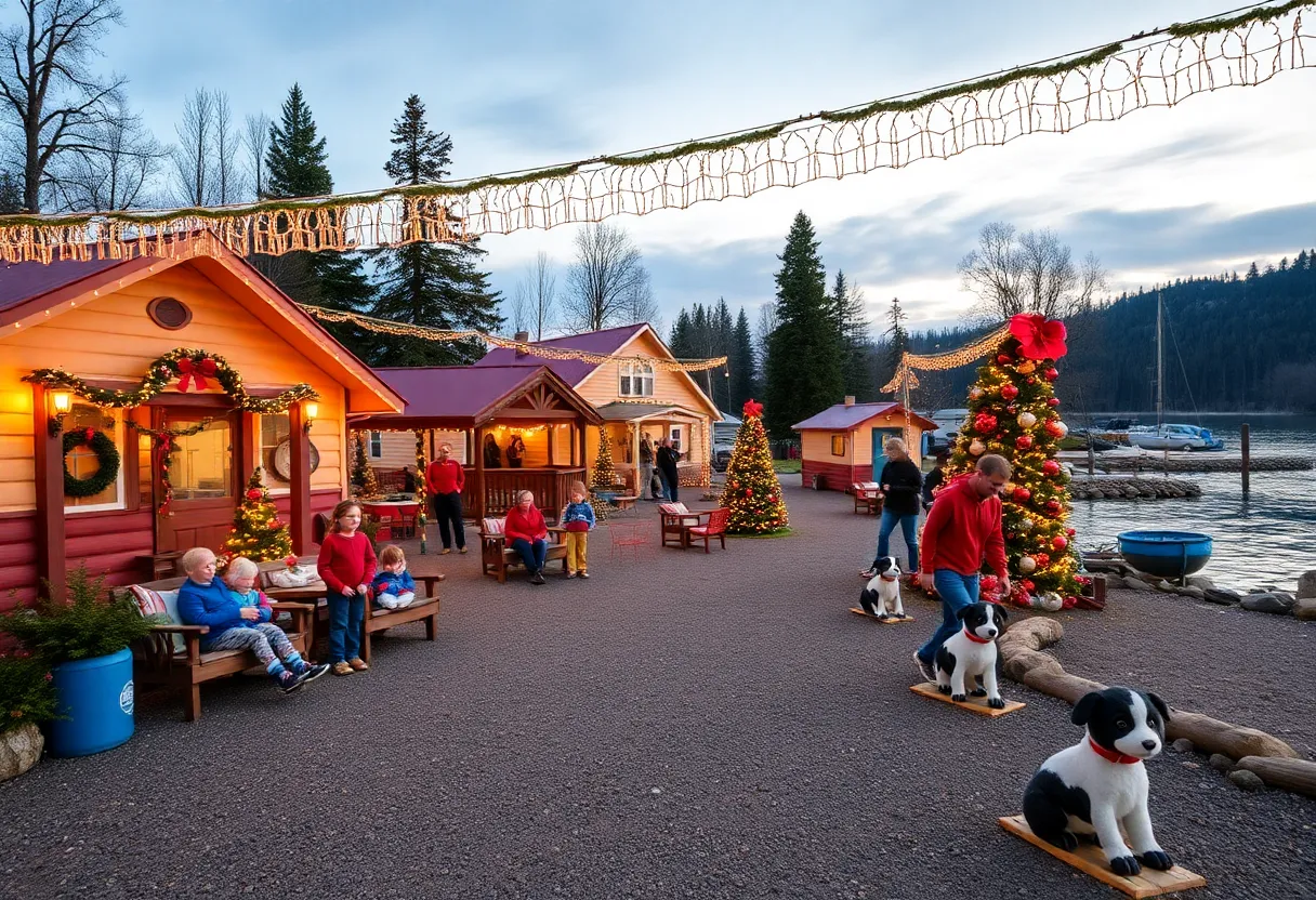 Families celebrating holidays at Campland on the Bay campground