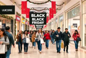 Shoppers enjoying Black Friday sales at Carlsbad Premium Outlets