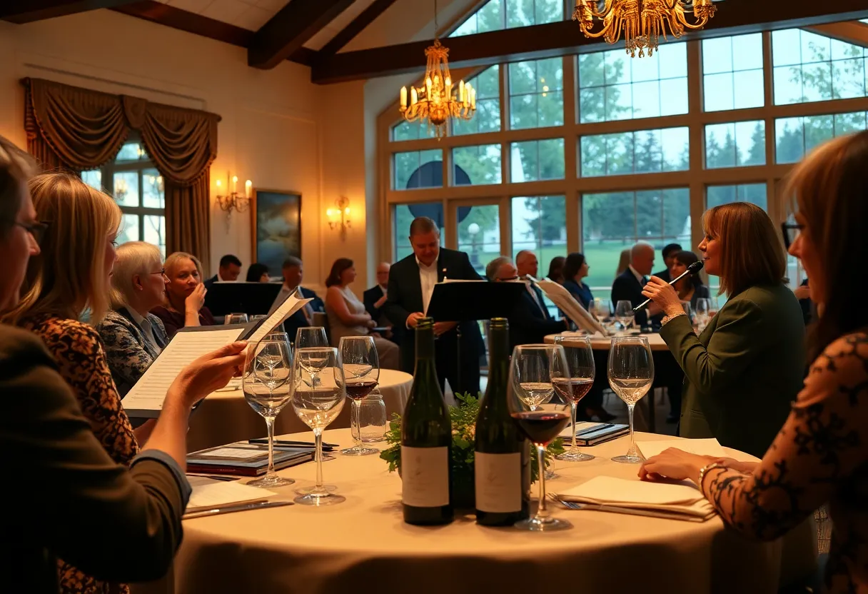 Attendees enjoying a wine and music pairing at the Concertmaster Wine Pairing Series.