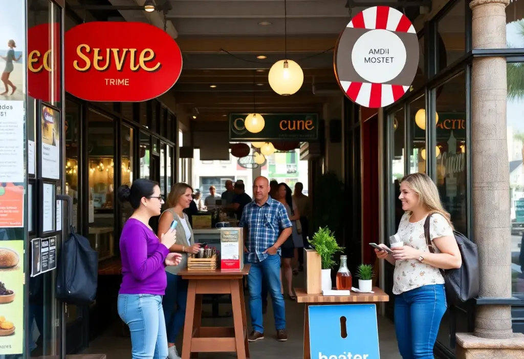 Customers engaging with local businesses in San Diego