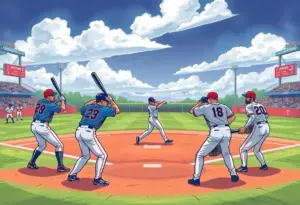 Illustration of a baseball pitcher representing team dynamics and strength.