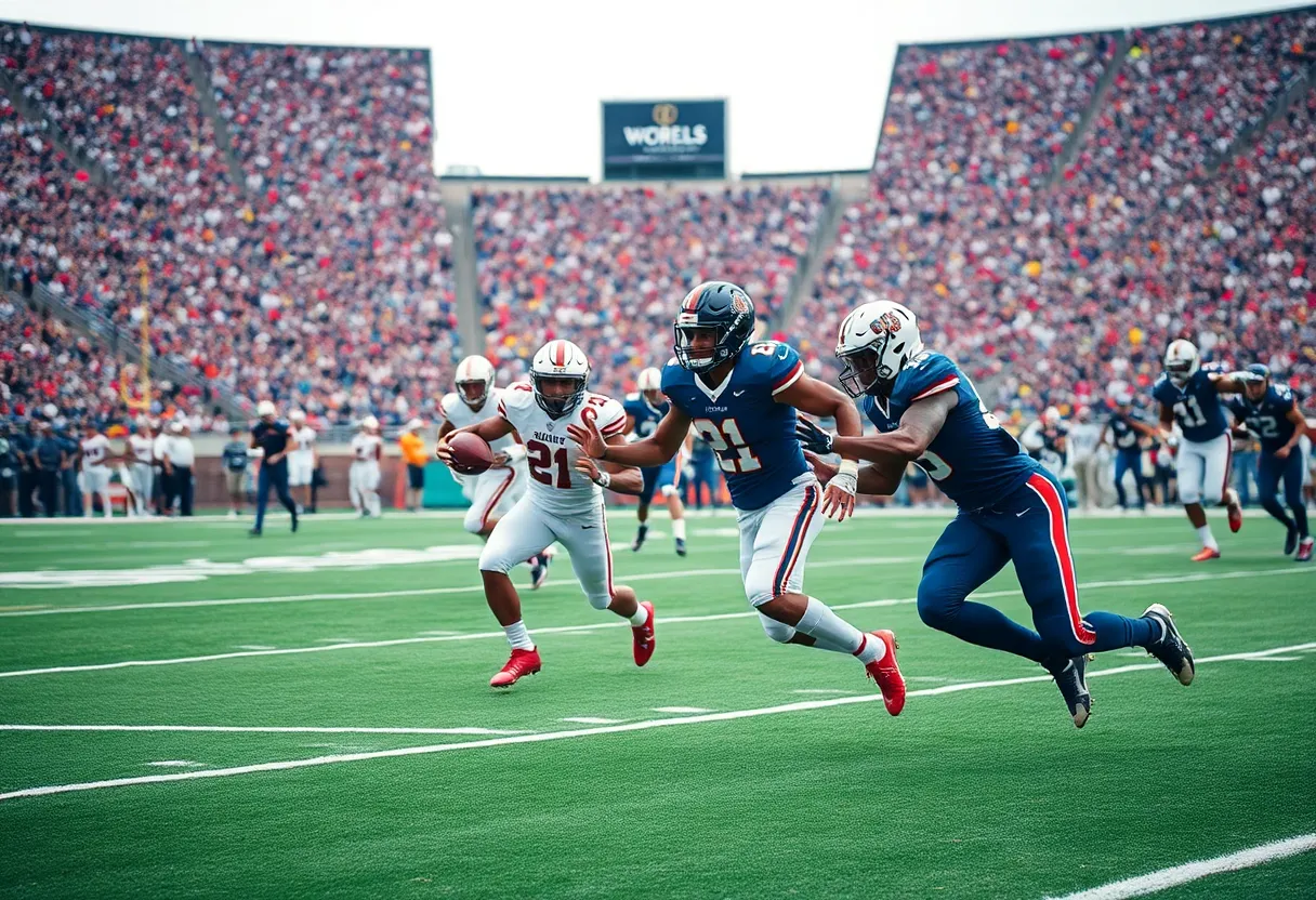 Fresno State Bulldogs playing against San Jose State Spartans
