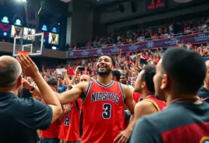Fans warmly welcoming a local basketball star back to San Diego