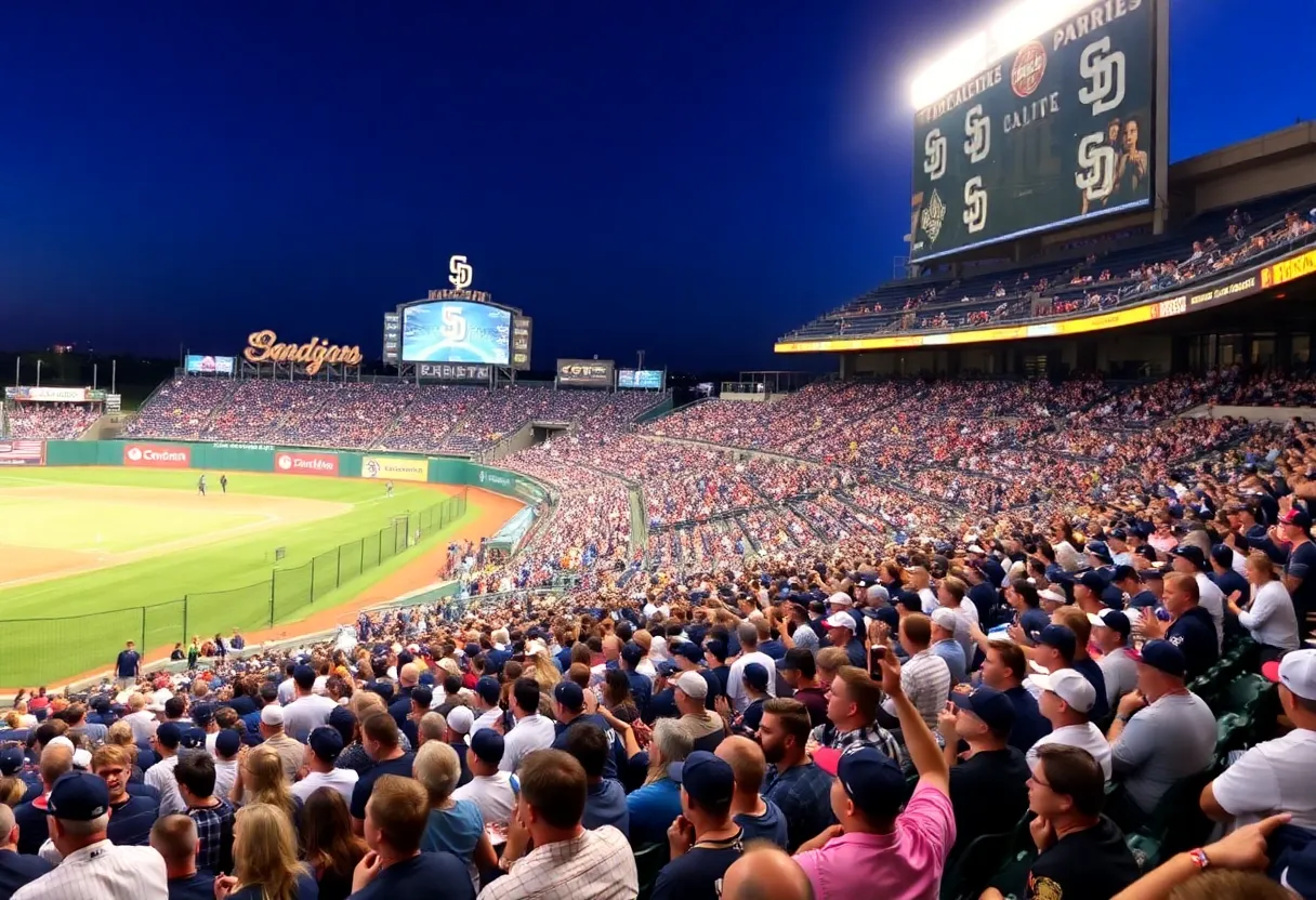 Fans at San Diego Padres Baseball Stadium