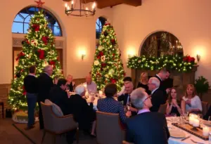 Guests at The Inn at Rancho Santa Fe enjoying the holiday festivities.