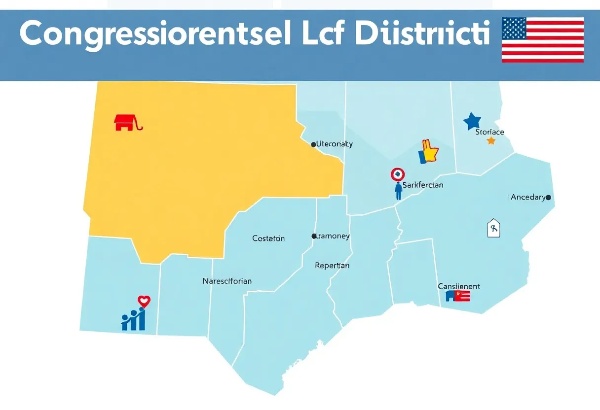 Map of San Diego's 48th Congressional District showing new boundaries and Democratic zones.