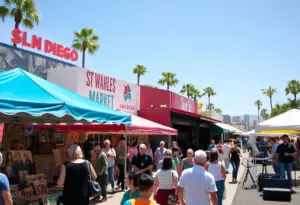 A vibrant arts event in San Diego showcasing various art forms and performances.