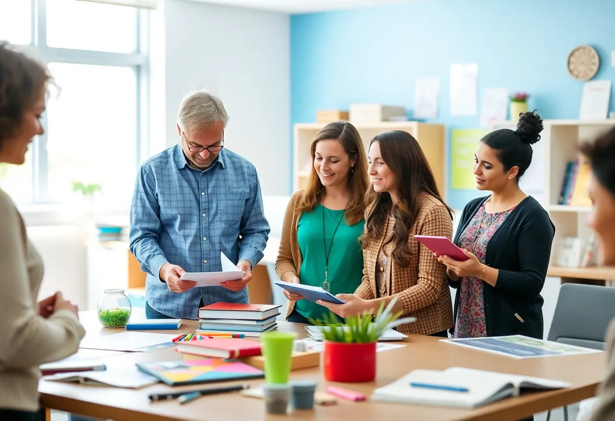 Educators engaging in a professional development workshop at San Diego City College.