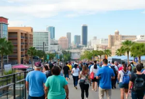 A lively gathering in San Diego showcasing community resilience and local events.