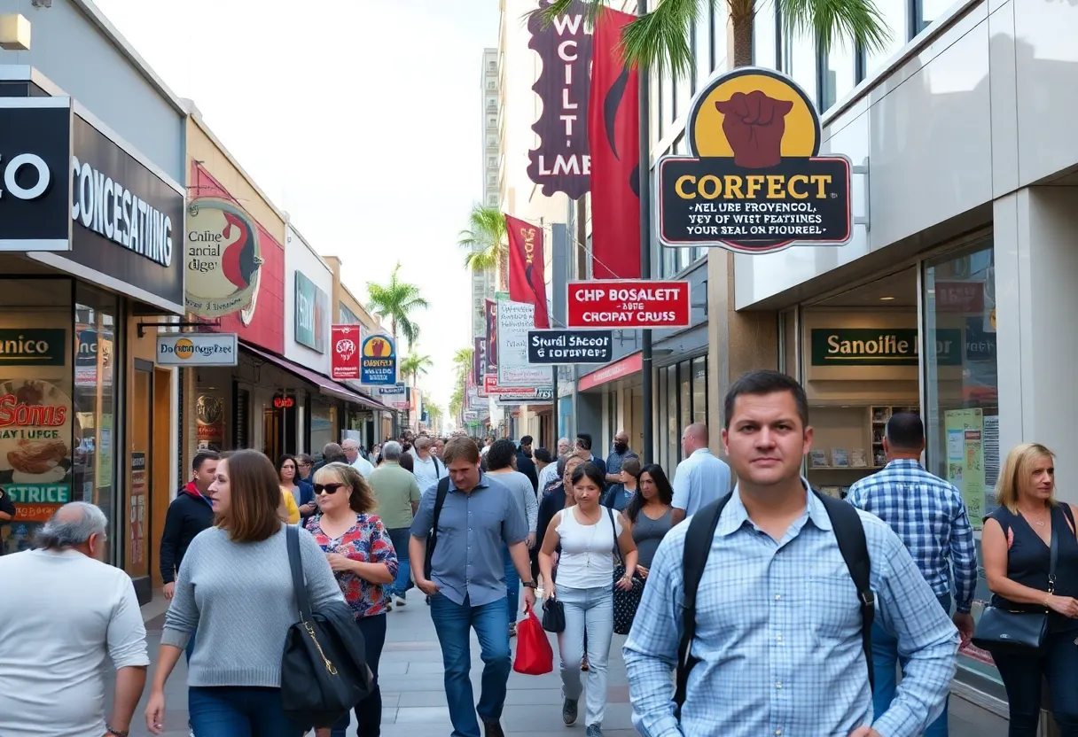A view of San Diego with small businesses and residents showing signs of economic uncertainty.