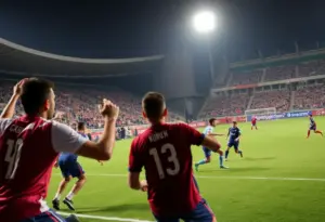 San Diego FC players celebrating their victory in a match.