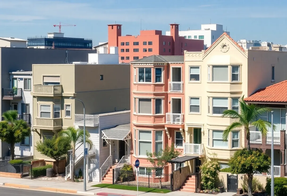 Urban housing market in San Diego with various rental properties