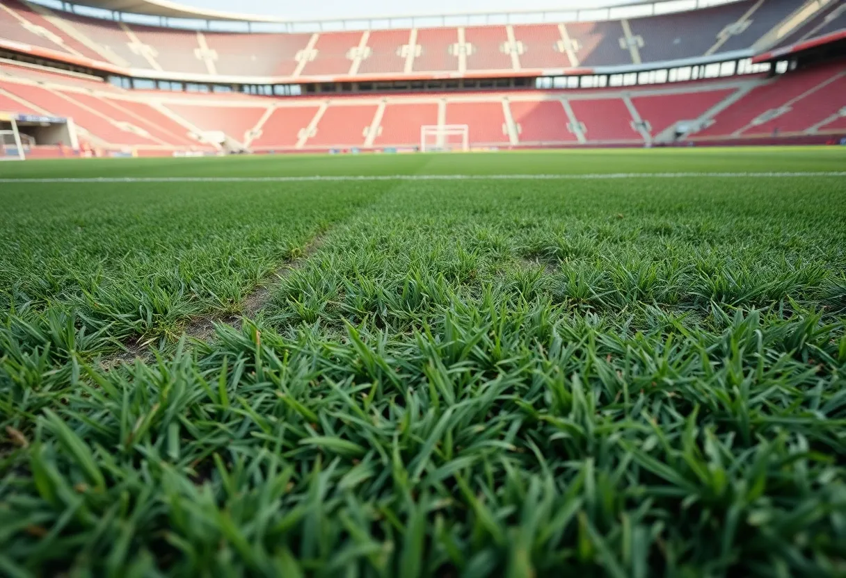 Uneven playing surface at Snapdragon Stadium