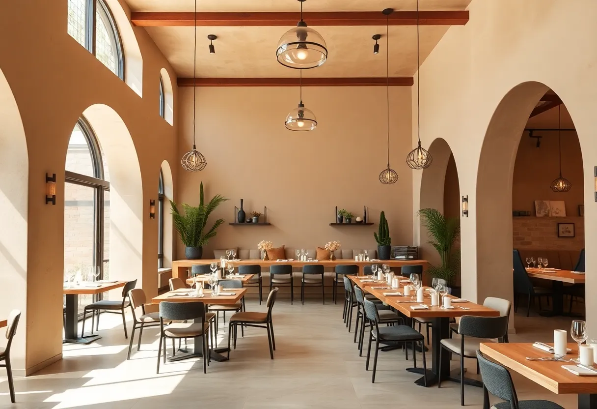 Interior of Sobremesa, a Latin American restaurant in San Diego