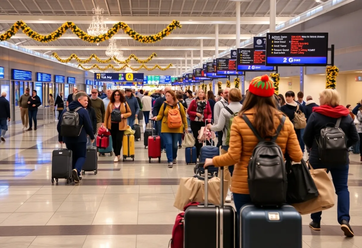 Thanksgiving travelers at San Diego International Airport