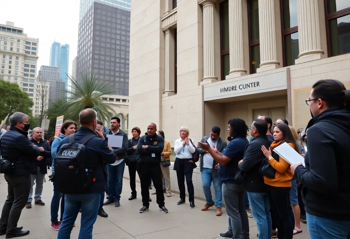 Activists at San Diego courthouse monitoring immigration enforcement