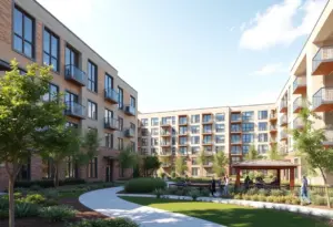 Conceptual image of affordable housing for educators in San Diego