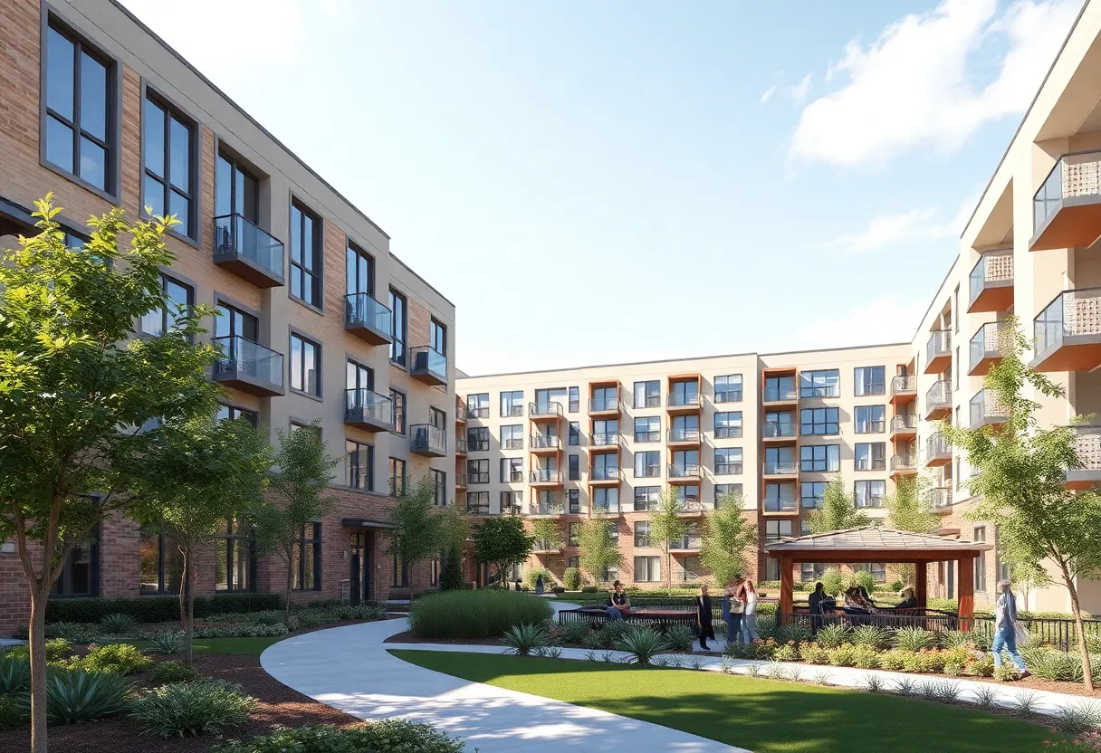 Conceptual image of affordable housing for educators in San Diego