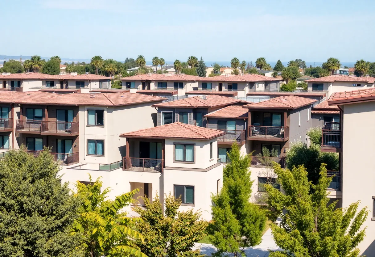 Rendering of affordable housing units in San Diego