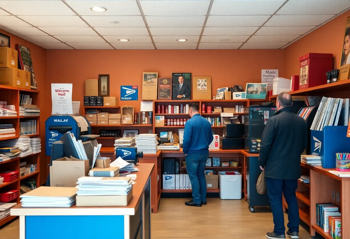 AIM Mail Center showcasing shipping services and office supplies