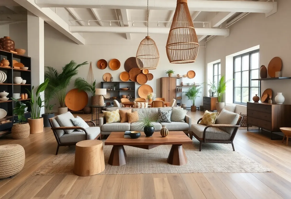 Interior view of Arhaus showroom in San Diego