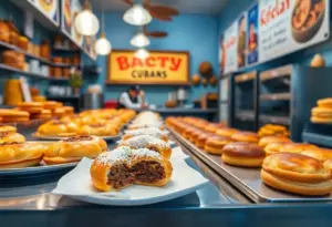 A selection of Cuban pastries at Azúcar Bakery in San Diego.